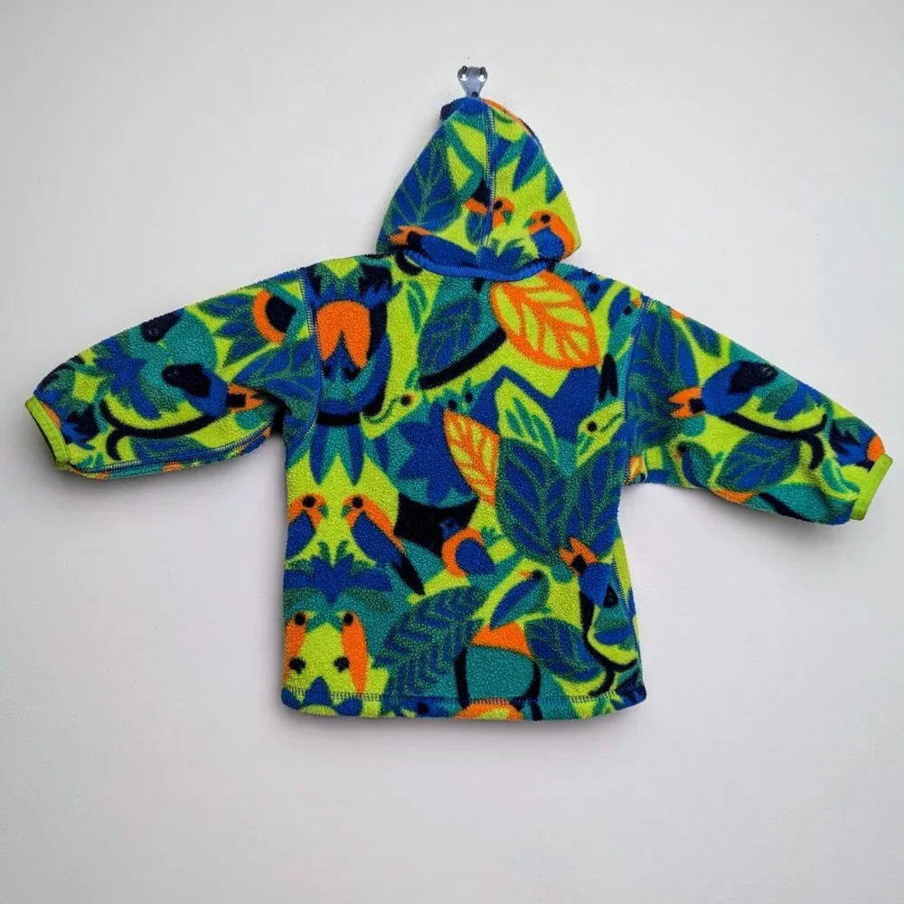 Patagonia Synchilla Fleece Jacket Full Zip Hoody Forest Birds‎ Vintage Y2K 6 Mos